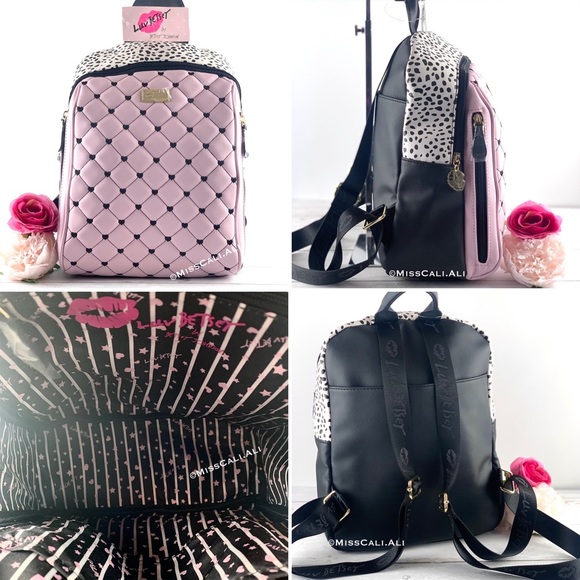 NWT BETSEY JOHNSON Pink Quilted Hearts Backpack Bag main image 13